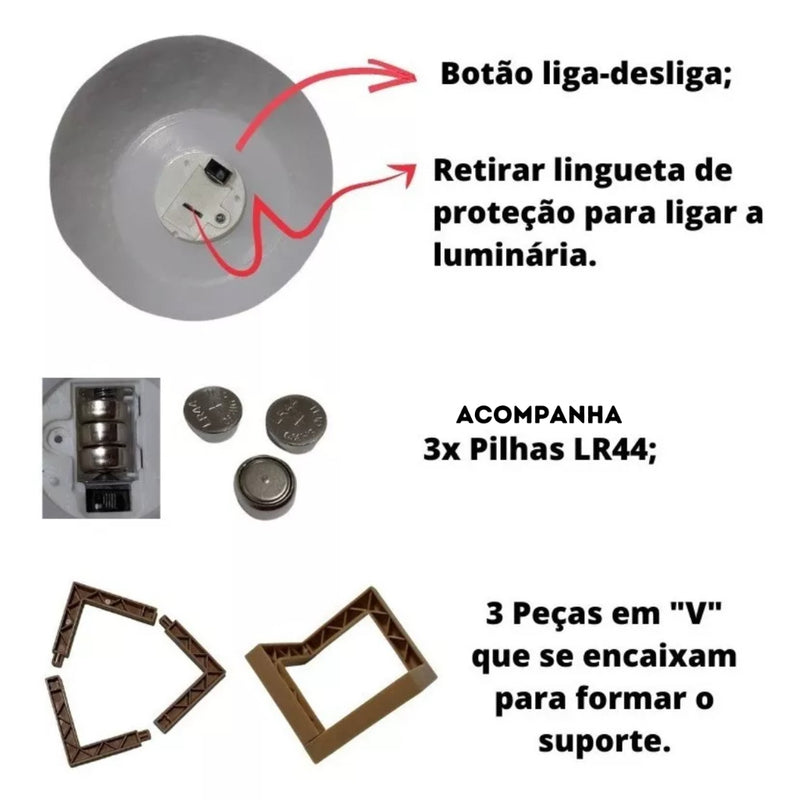 Luminária Lua Cheia Lumina Selene