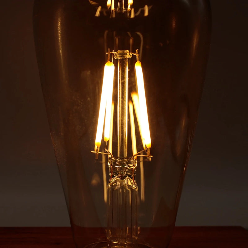 Kit 2 Lâmpadas Filamento Led Retrô Vintage St64 E27 Quente