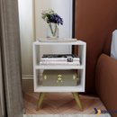 Mesa de Cabeceira Retro para Quarto Casal ou Solteiro Nicho Decoração Palma