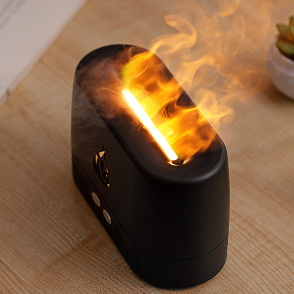 Chama Umidificador De Ar Difusor De Aroma Aromaterapia 200 Ml USB Ultrasonic Óleo Essencial Quarto Fragrância