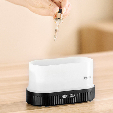 Chama Umidificador De Ar Difusor De Aroma Aromaterapia 200 Ml USB Ultrasonic Óleo Essencial Quarto Fragrância