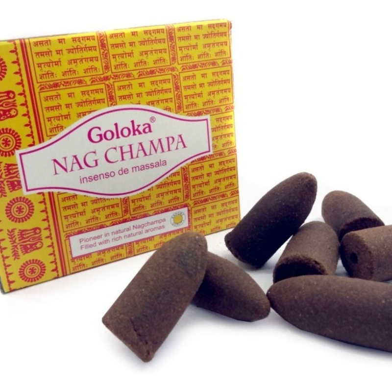 Incenso Cone Efeito Cascata Indiano Goloka