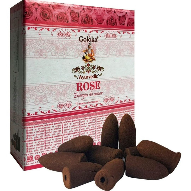 Incenso Cone Efeito Cascata Indiano Goloka