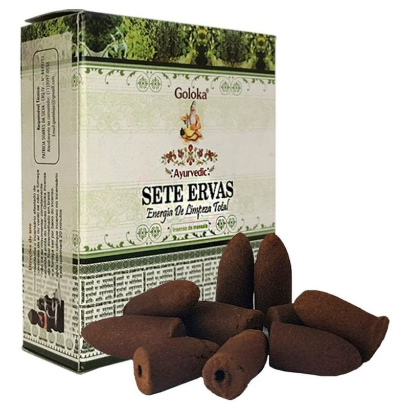 Incenso Cone Efeito Cascata Indiano Goloka