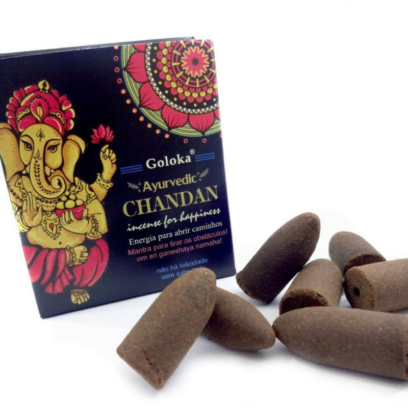 Incenso Cone Efeito Cascata Indiano Goloka