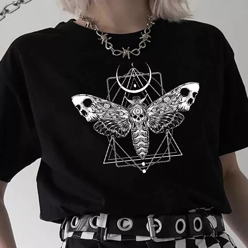 Camiseta Feminina Mariposa estilo Streetwear/Harajuku