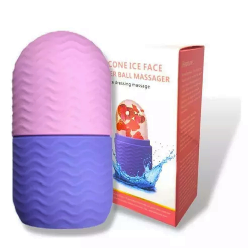 Massageador Ice Rolo Para Rosto Material de Silicone Tratamento de Poros e Rugas