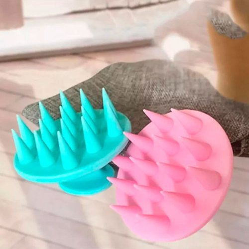 Escova De Lavar Cabelo de Silicone Auxilia O Crescimento Diminui A Quebra