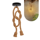 Luminária Pendente Rústico Duplo Teto Corda Sisal 1m Lpcr12
