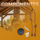 Luminária Pendente Rústico Duplo Teto Corda Sisal 1m Lpcr12