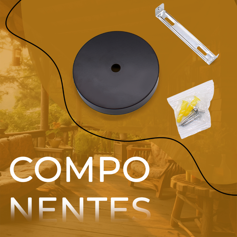 Luminária Pendente Rústico Duplo Teto Corda Sisal 1m Lpcr12