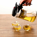 Chaleira Bule Jarra de Vidro 600ML Para Chá Com Infusor Reutilizável