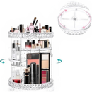 Organizador de Maquiagem Giratório 360º 3D Diamantado - Acrílico Resistente