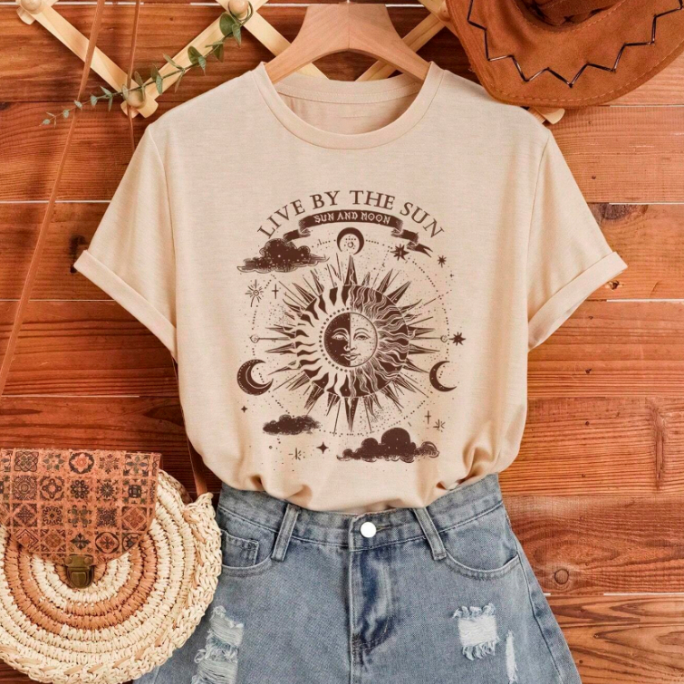 Camiseta Feminina Boho Live by The Sun