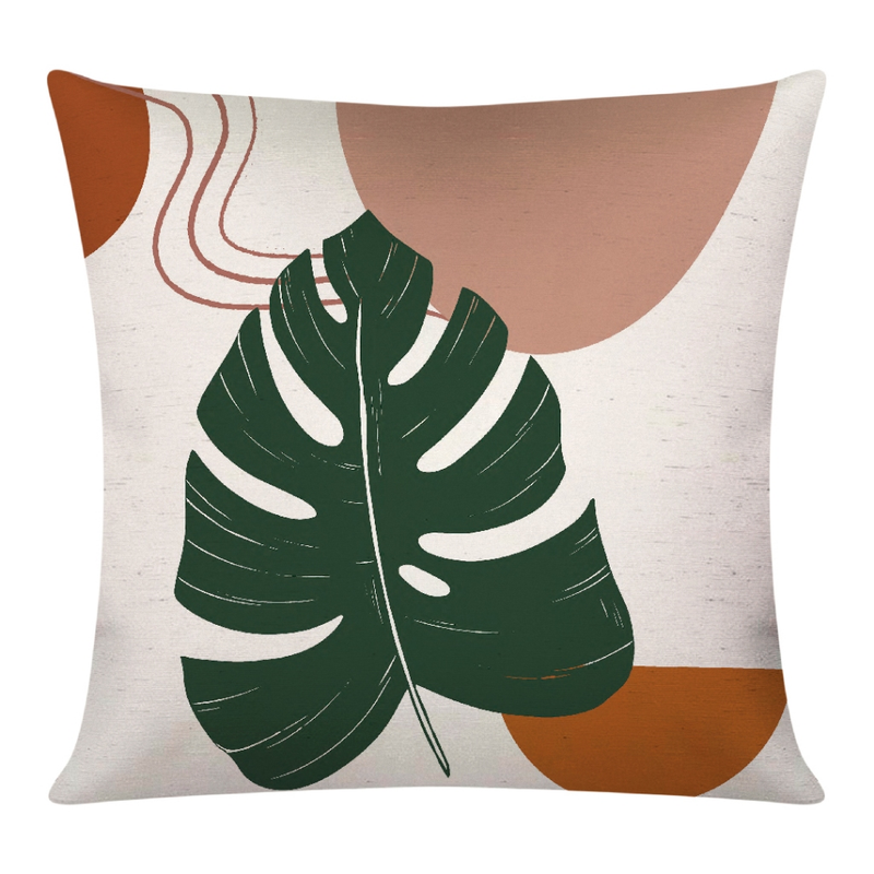 Kit c/ 4 Capas de Almofada Decorativas Modern Print 45x45 - Folhagem Natural