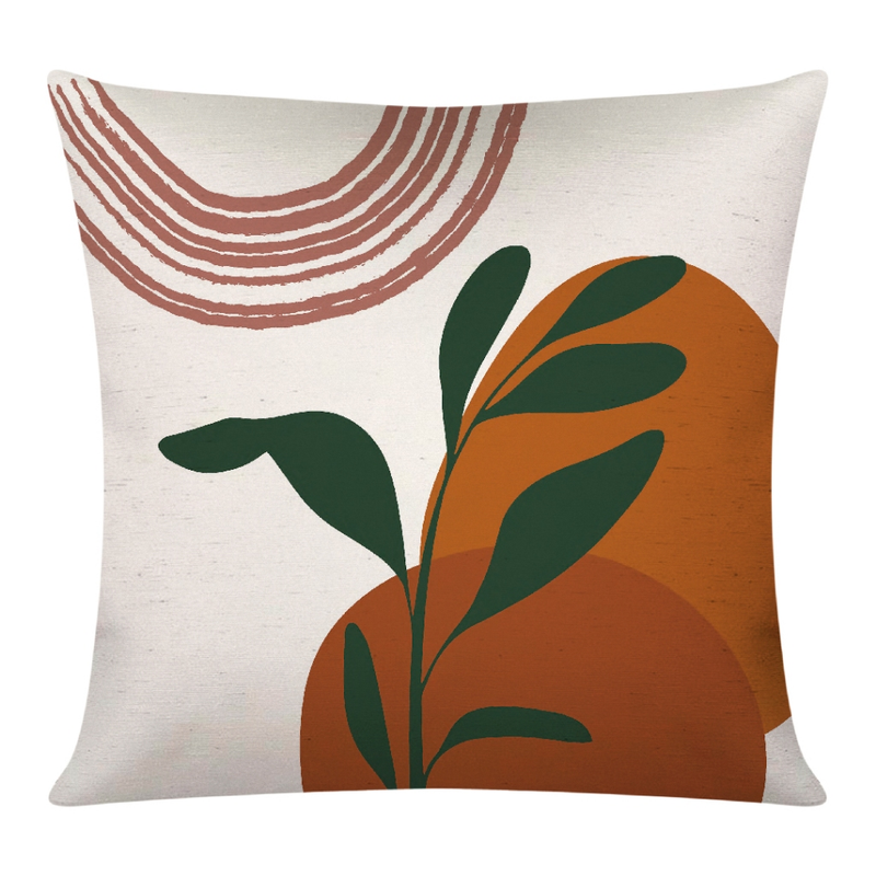 Kit c/ 4 Capas de Almofada Decorativas Modern Print 45x45 - Folhagem Natural