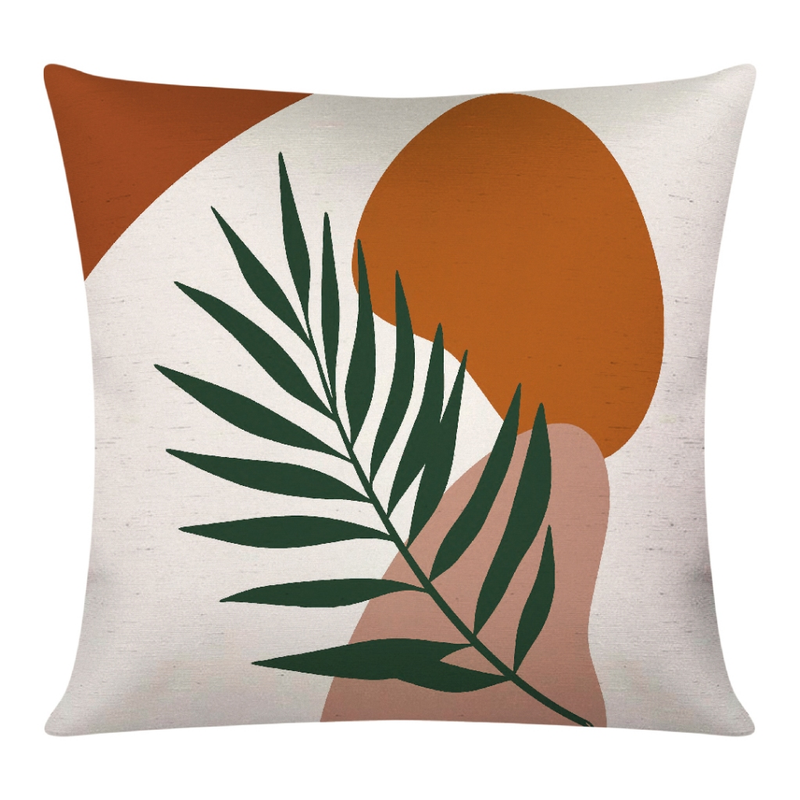 Kit c/ 4 Capas de Almofada Decorativas Modern Print 45x45 - Folhagem Natural