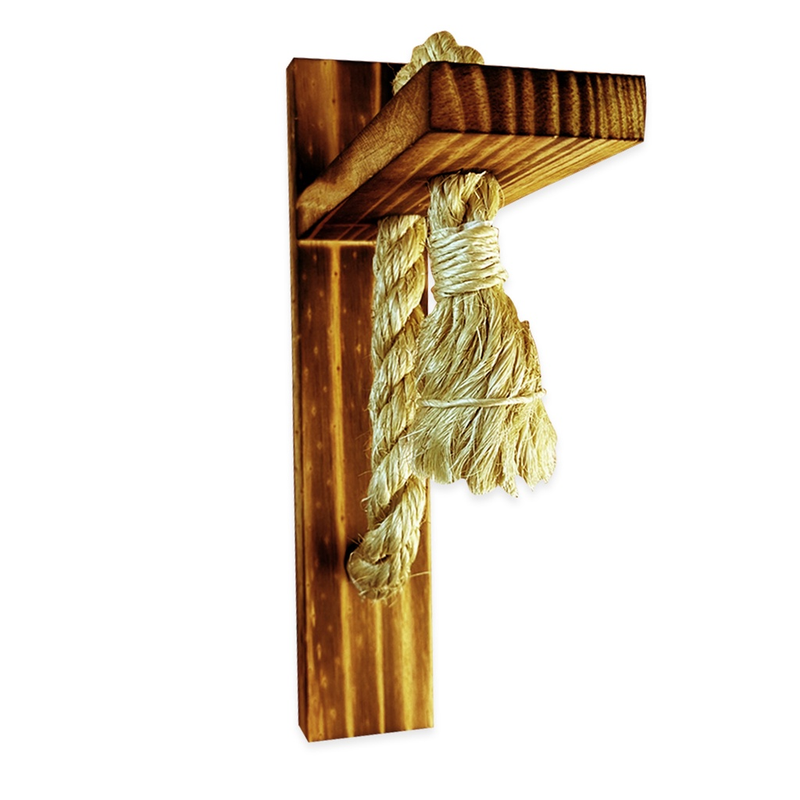 Arandela Luminária Parede Madeira Retrô Rústica Vintage E27