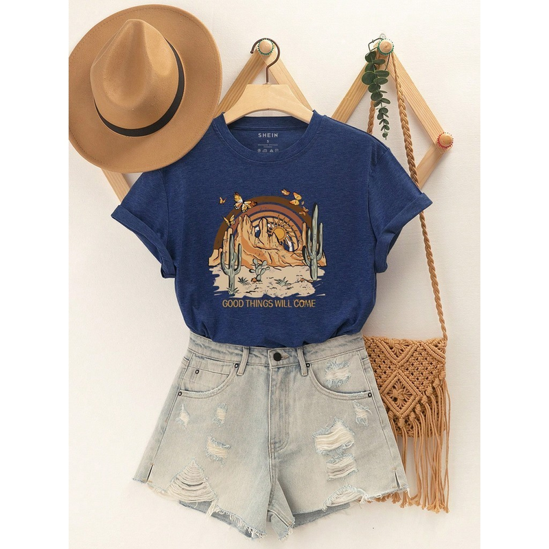 Camiseta Feminina Boho Cacto