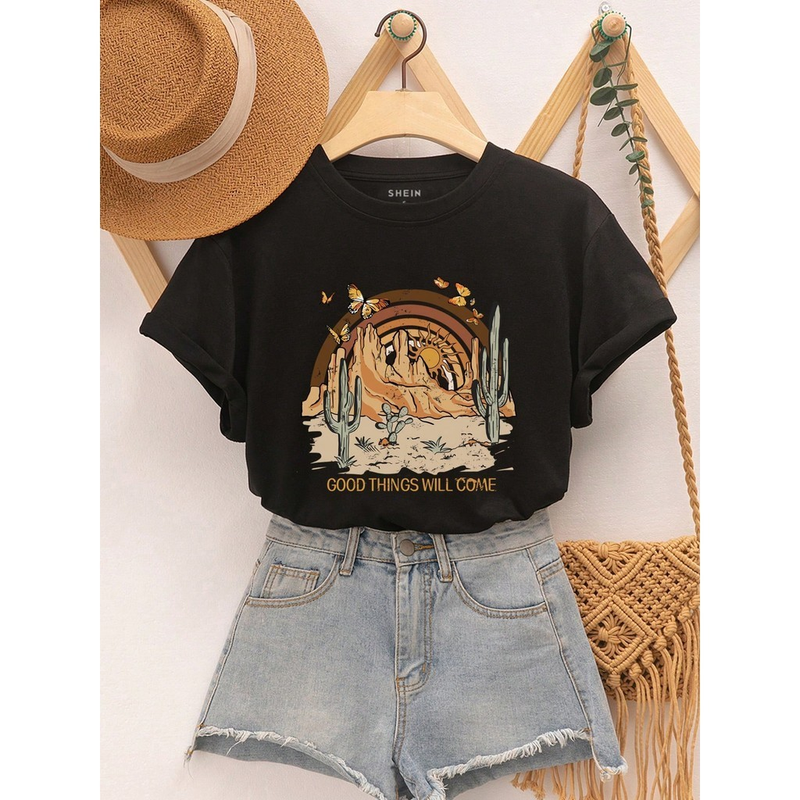 Camiseta Feminina Boho Cacto