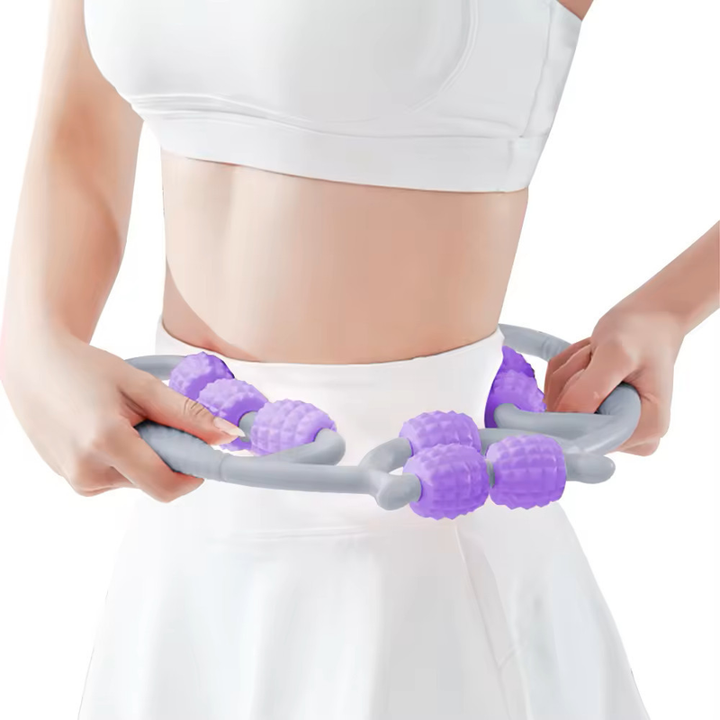 Massageador Manual de 9 Rolos - Alívio Dor Corporal e Massagem de Perna