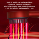 Escova Capilar Elétrica Luz Vermelha Aplicador de Óleo Crescimento e Fortalecimento dos Fios