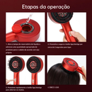 Escova Capilar Elétrica Luz Vermelha Aplicador de Óleo Crescimento e Fortalecimento dos Fios